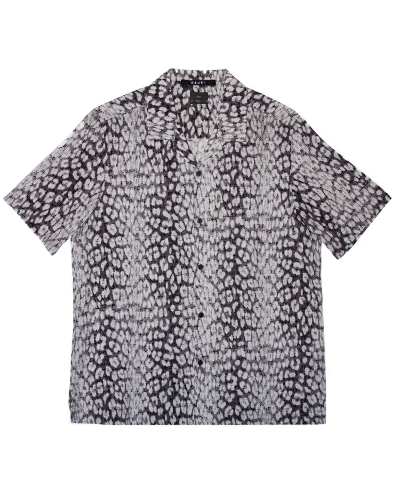 ksubi Whitenoise Kash leopard-print cotton shirt Black