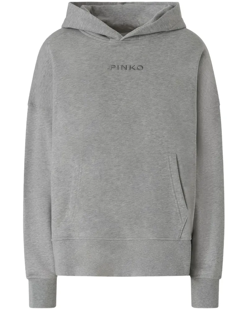 Pinko Bestickter Hoodie - Grau Grau