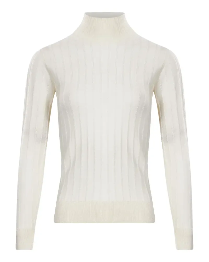 Tagliatore ribbed-knit high-neck sweater - Nude Nude
