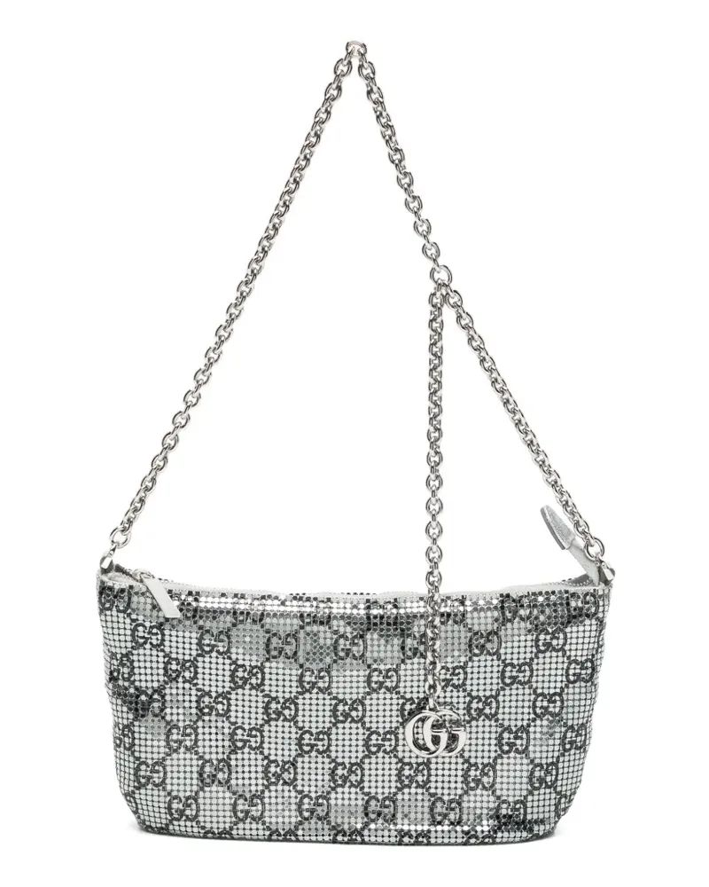 Gucci logo-pattern shoulder bag - Silber Silber