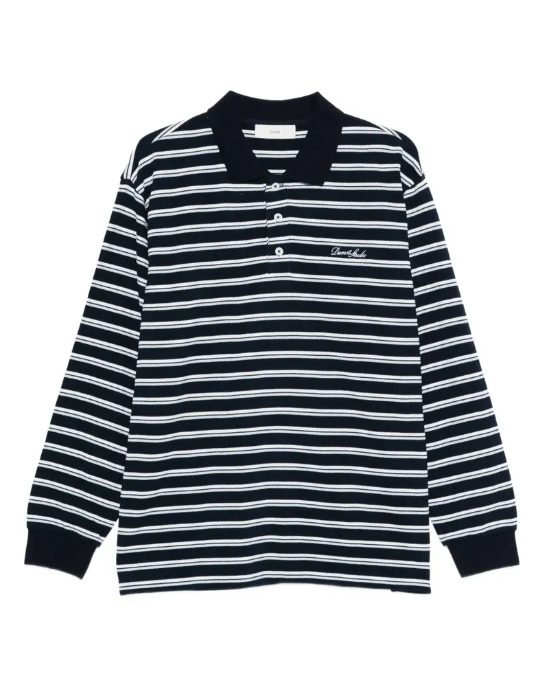 Dunst Gestreiftes Poloshirt - Blau Blau