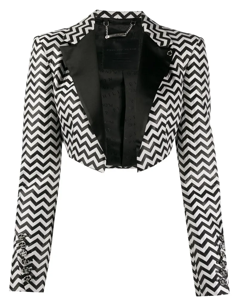 Philipp Plein Bolero Rock' Cropped-Jacke - Schwarz Schwarz