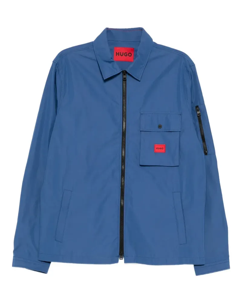 HUGO BOSS Jacke mit Logo-Patch - Blau Blau