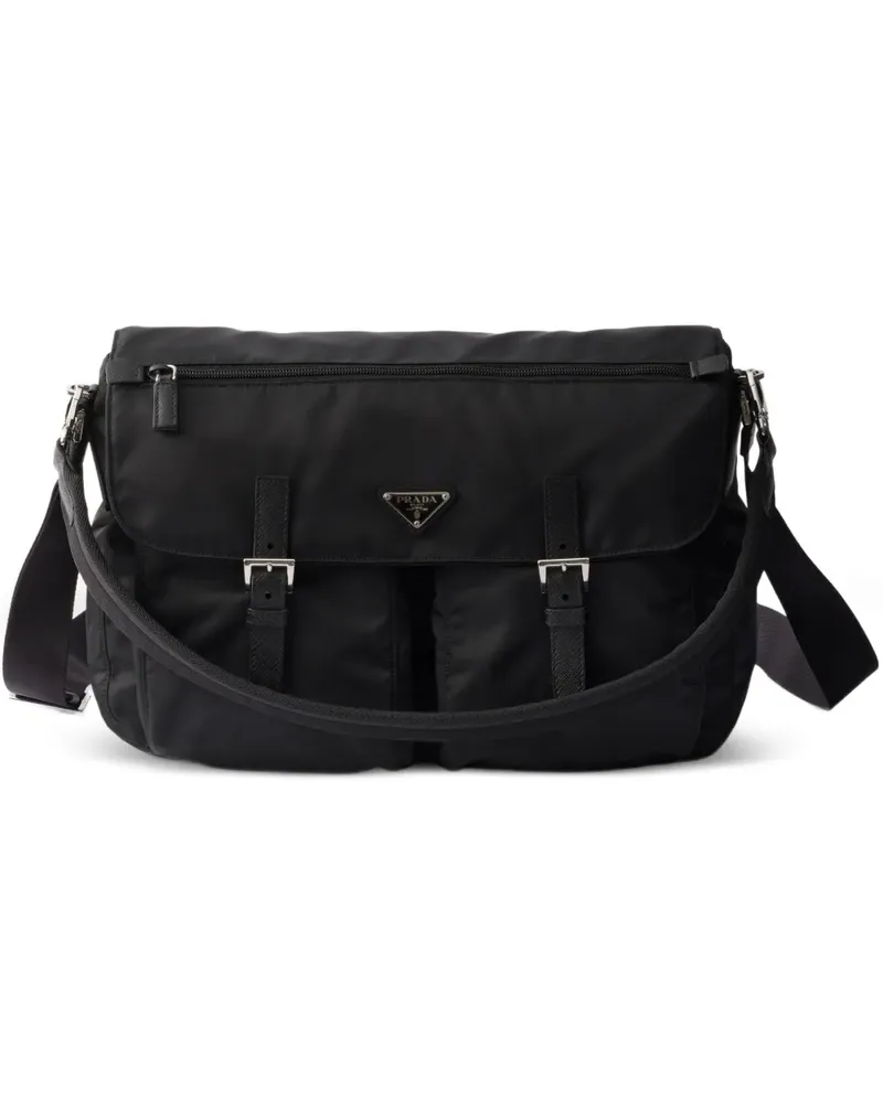 Prada Schultertasche aus Re-Nylon - Schwarz Schwarz