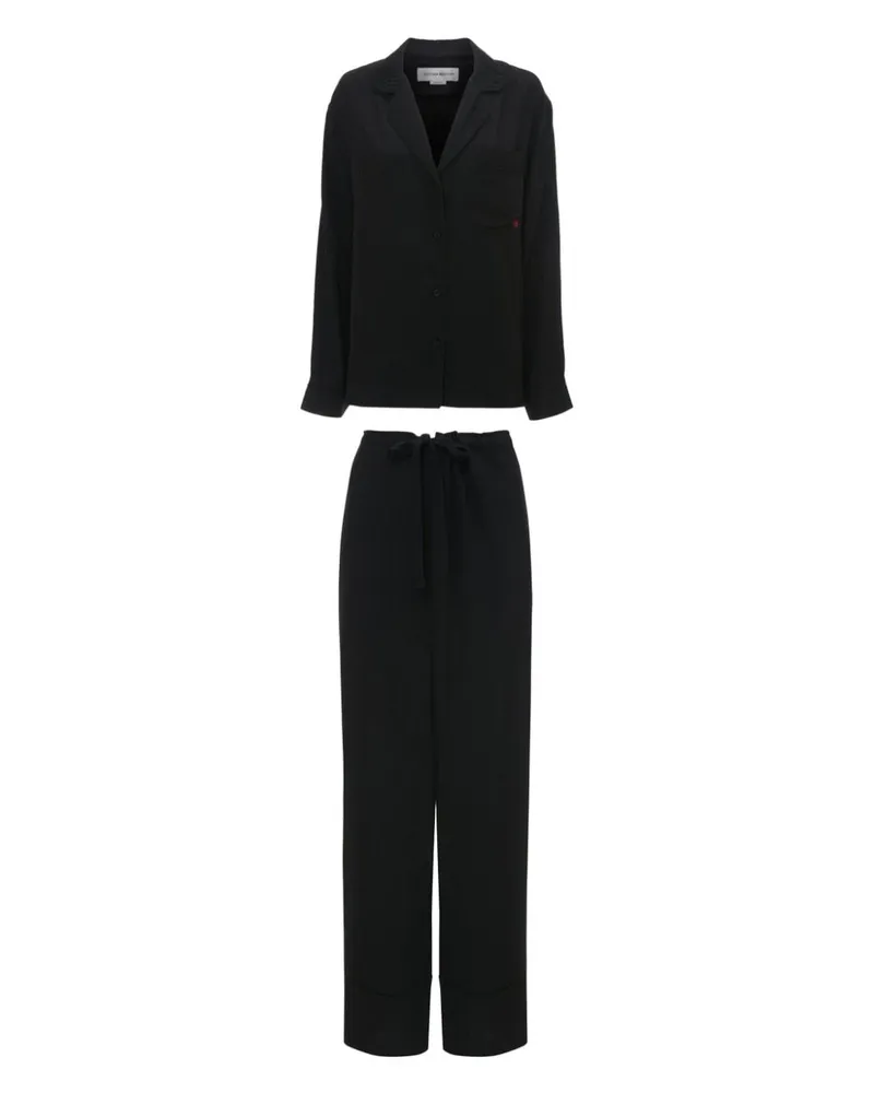 Victoria Beckham Pyjama mit Monogramm - Schwarz Schwarz