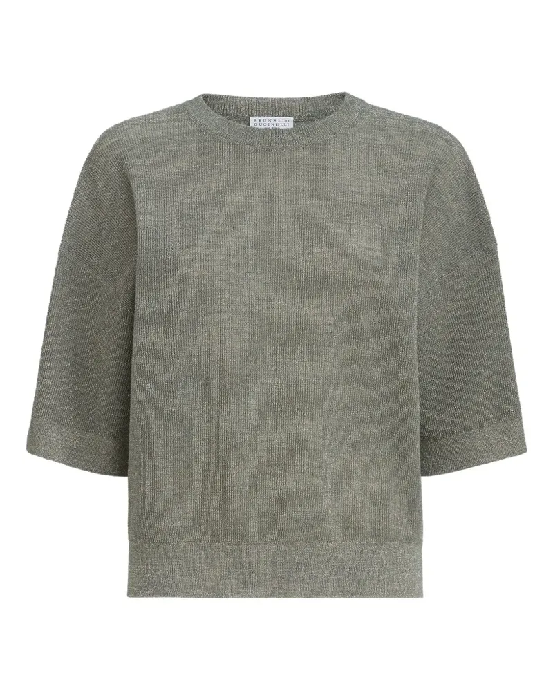 Brunello Cucinelli sparkling linen sweater - Grün Grün