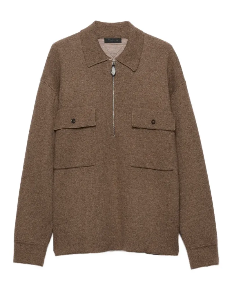 Prada cashmere polo shirt - Braun Braun