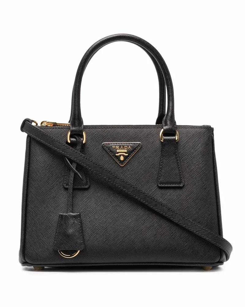 Prada Mini Galleria Shopper - Schwarz Schwarz