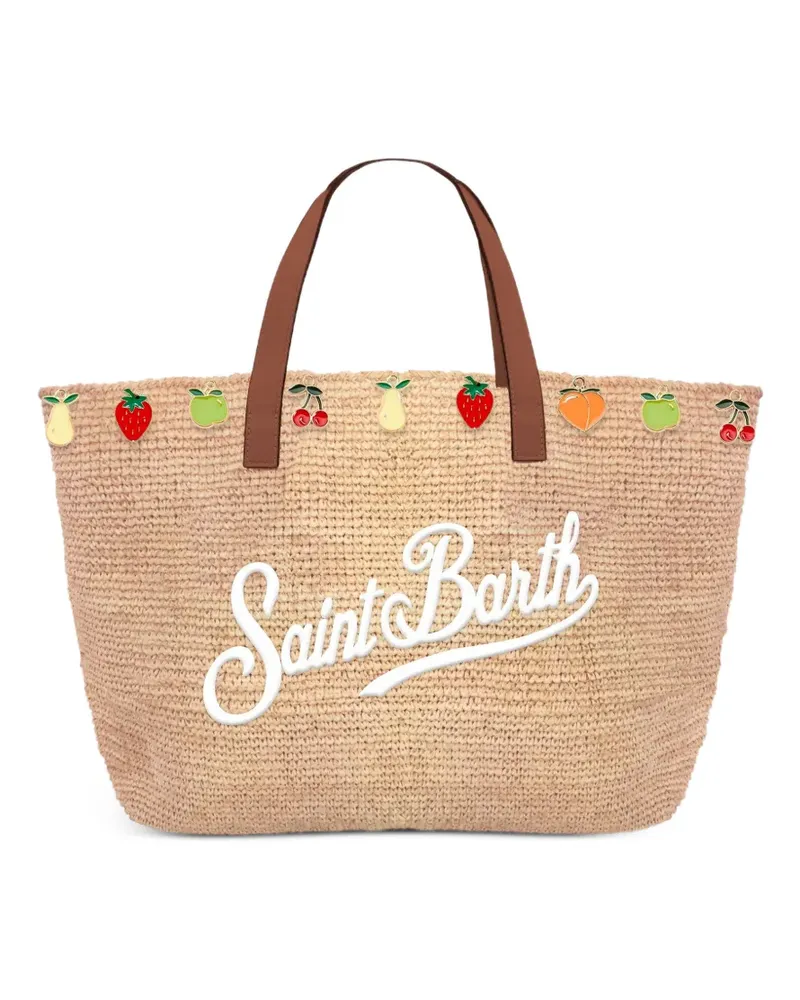 MC2 Saint Barth Mini City Tote Bag mit Fruchtdetail - Nude Nude