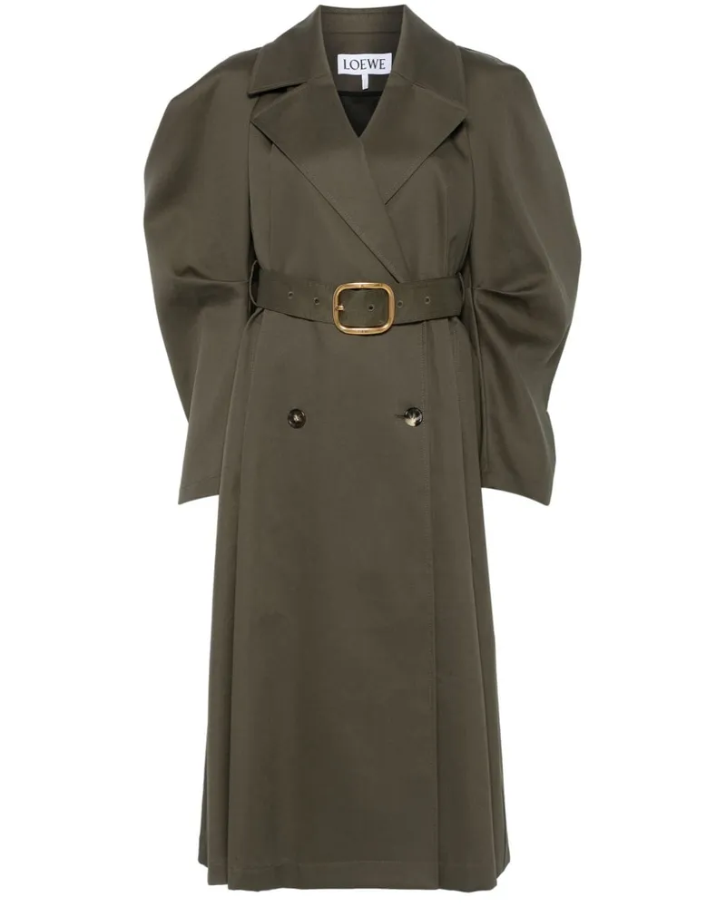 Loewe Trenchcoat mit Gürtel - Grün Grün