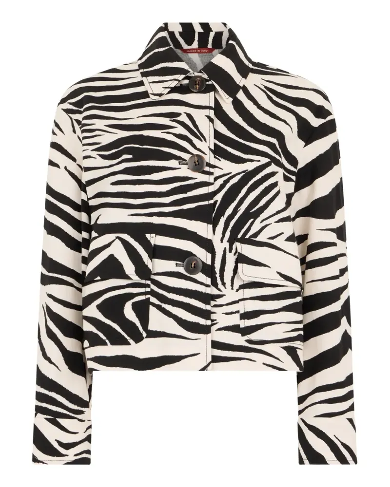 Max Mara zebra-print cropped jacket - Nude Nude