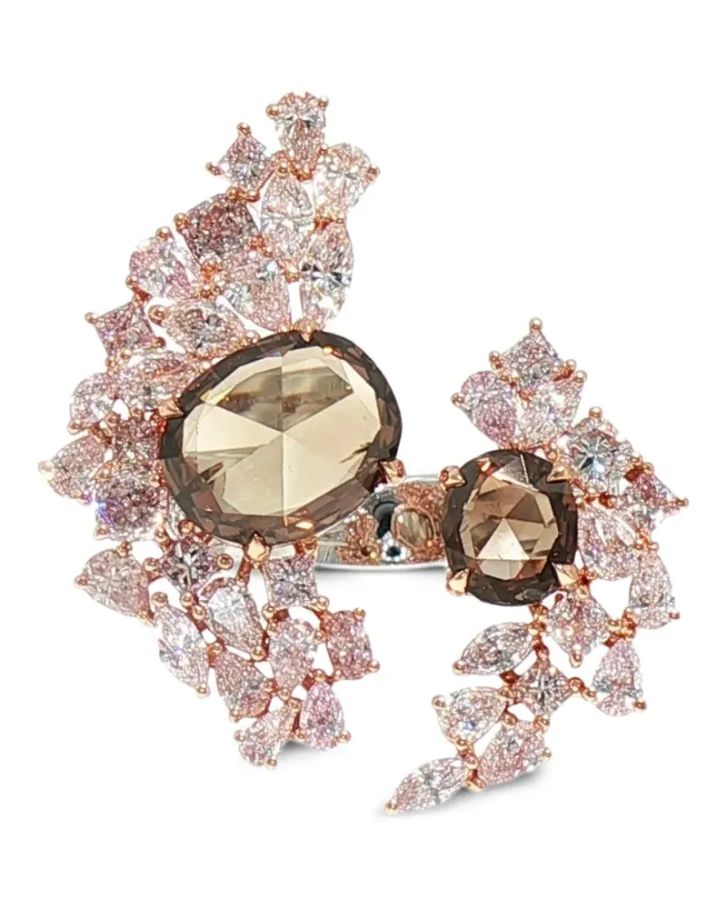 HYT Jewelry floral diamond ring - Silber Silber