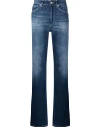 Dondup Gerade Jeans mit hohem Bund Blau