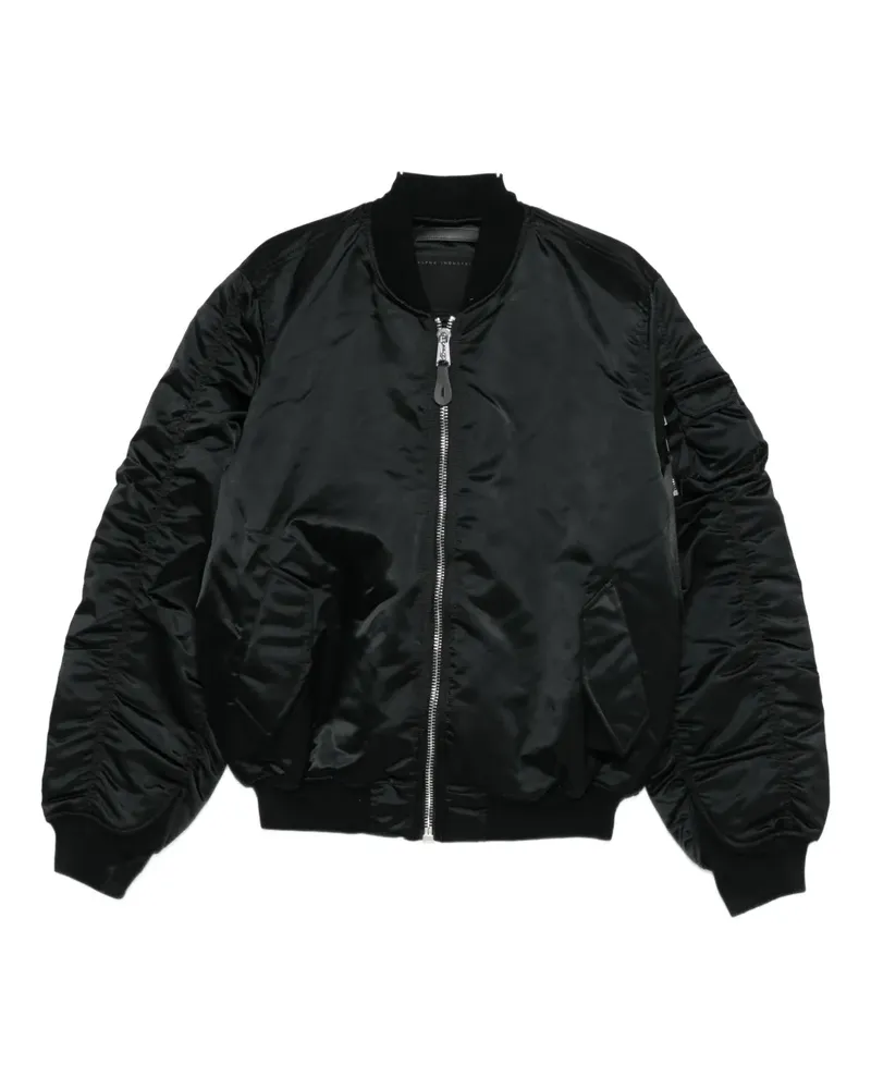 Alpha Industries MA-1 UV Jacke mit Reißverschluss - Schwarz Schwarz