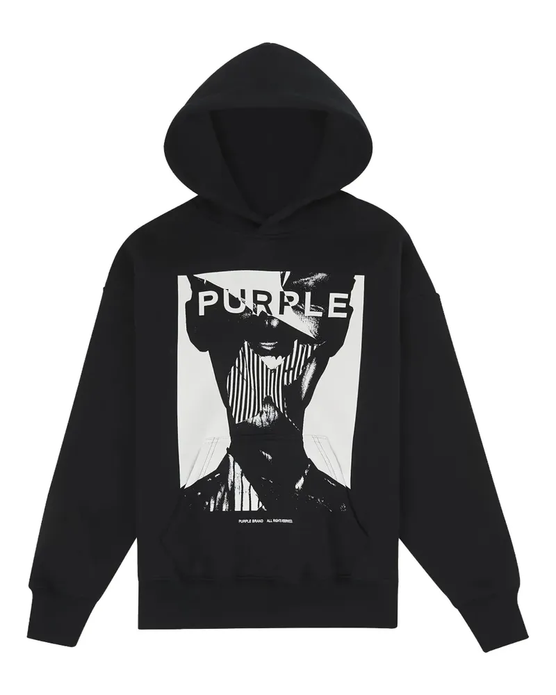PURPLE BRAND graphic-print hoodie - Schwarz Schwarz