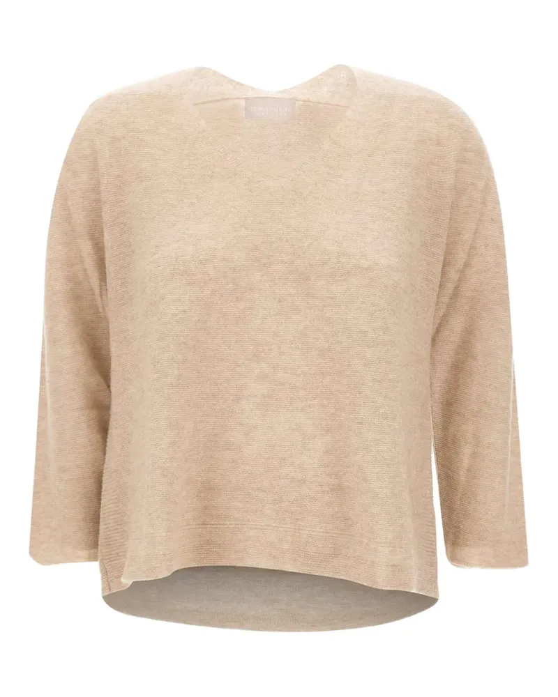 hemisphere Kaschmirpullover mit V-Ausschnitt - Nude Nude