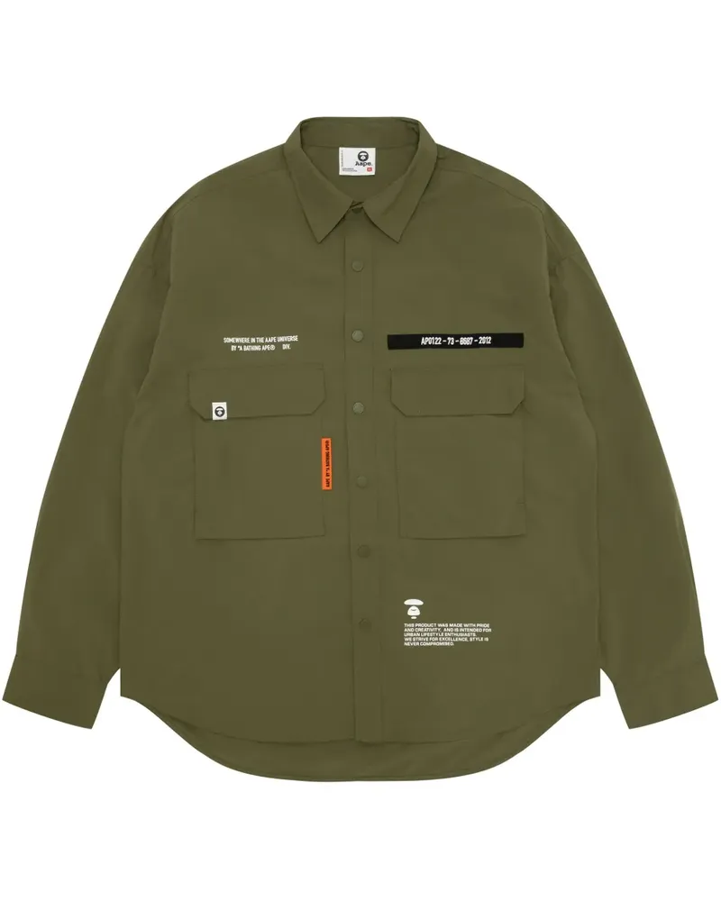 BAPE T-Shirt mit Text-Print - Grün Grün