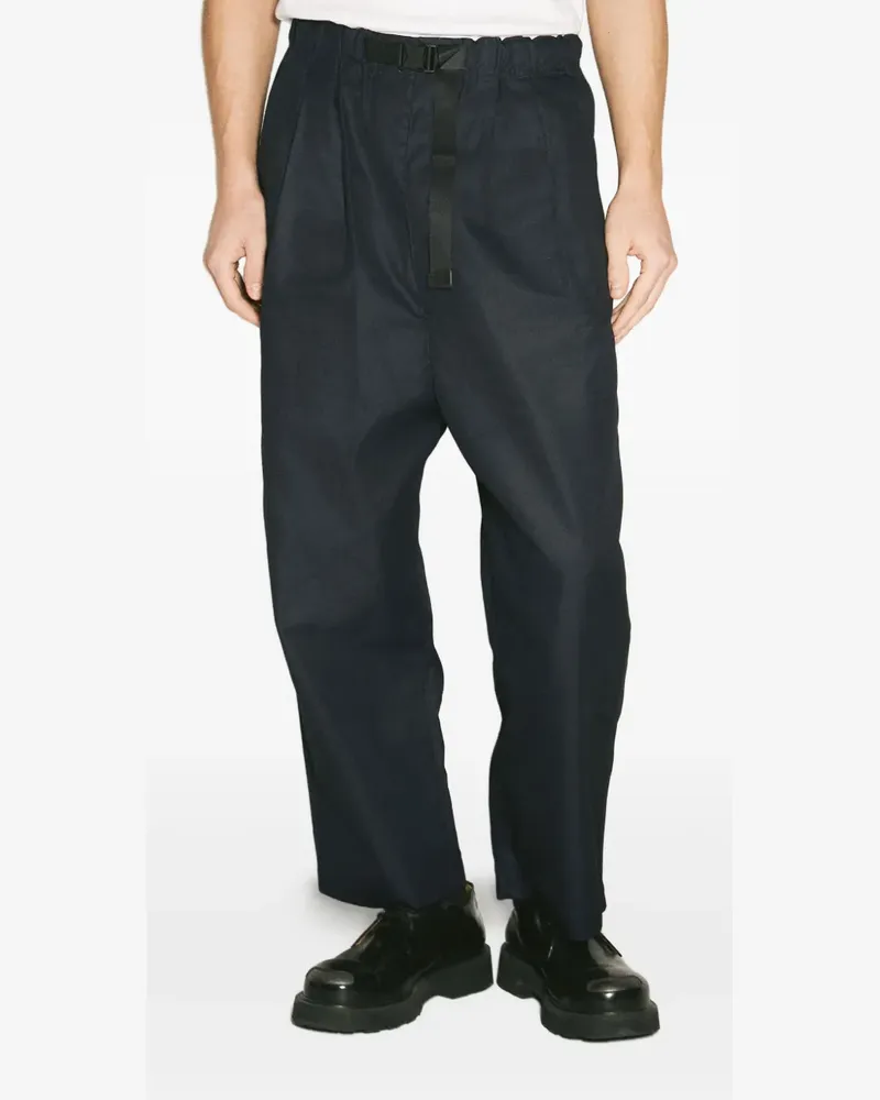 Comme des Garçons Plissierte Hose mit Gürtel - Blau Blau