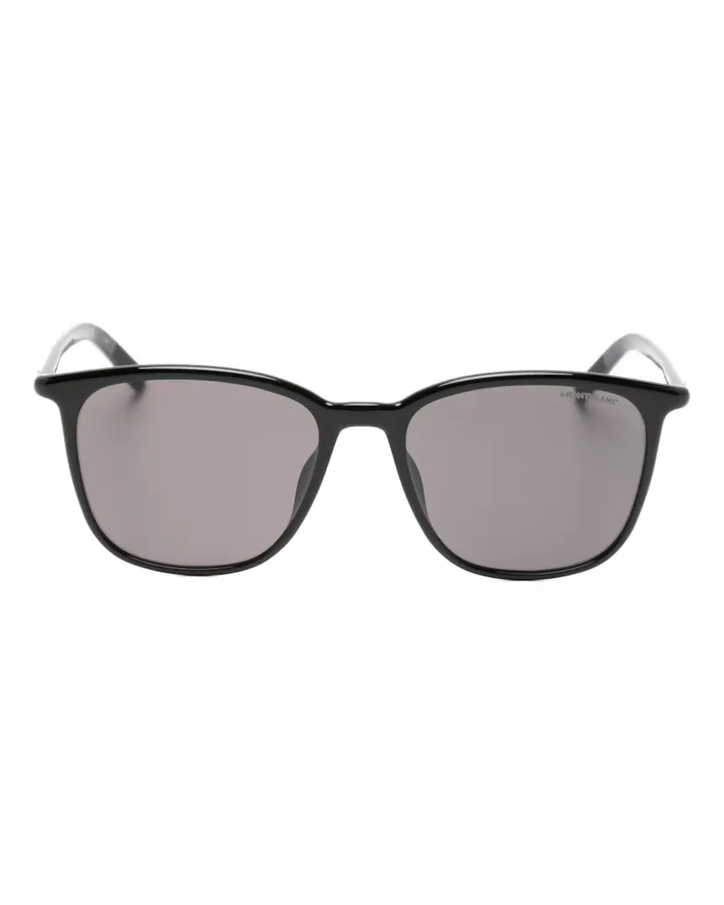 Montblanc Sonnenbrille mit Logo - Schwarz Schwarz