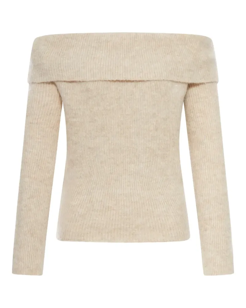 Rick Owens LS Cowl ribbed sweater - Nude Nude