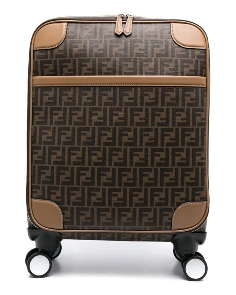 Fendi Kleiner Koffer mit FF-Print - Braun Braun