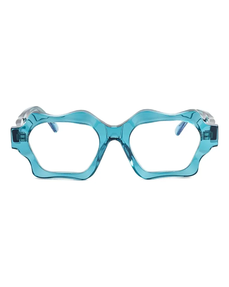 KUBORAUM G6 Brille mit skulpturalem Gestell - Blau Blau