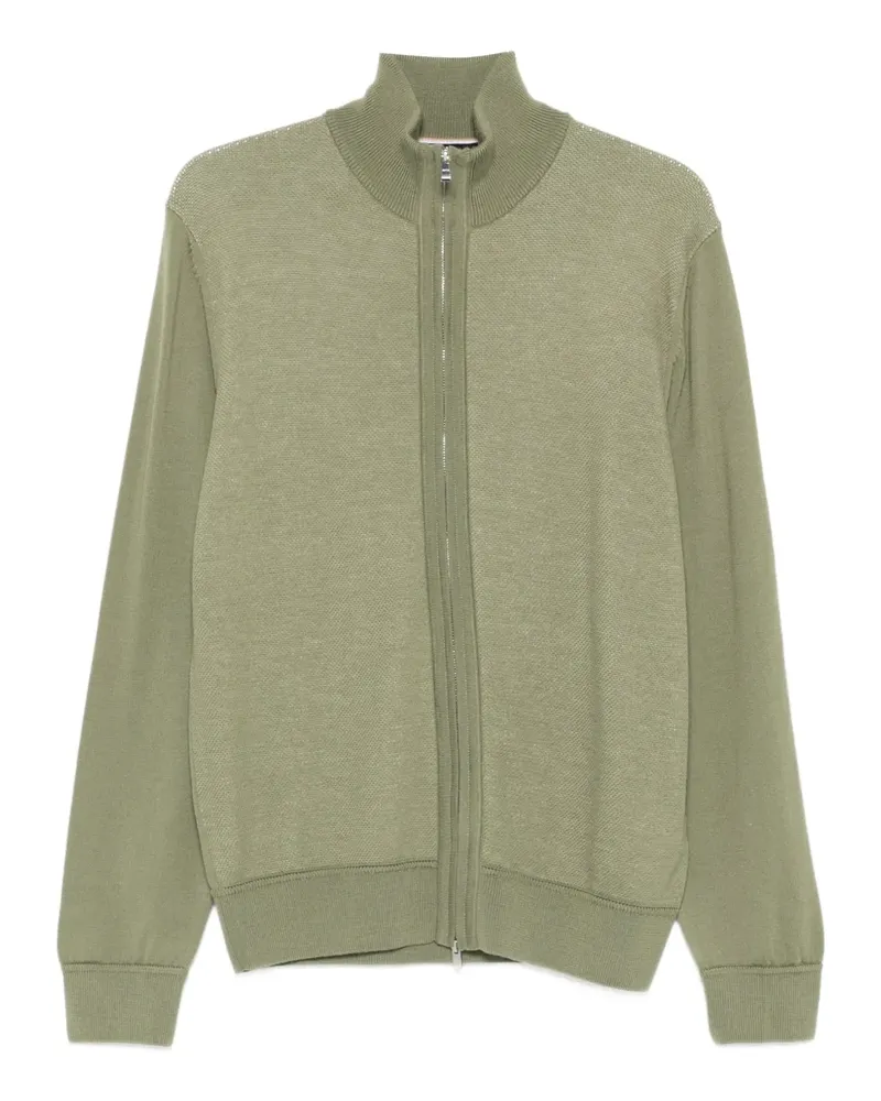 HUGO BOSS zip neck cardigan - Grün Grün
