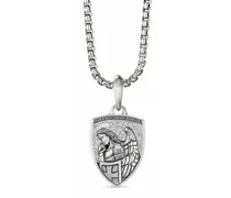 St. Michael Sterlingsilber-Amulett mit Diamanten