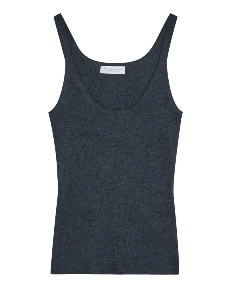 Gabriela Hearst ribbed scoop-neck top - Blau Blau