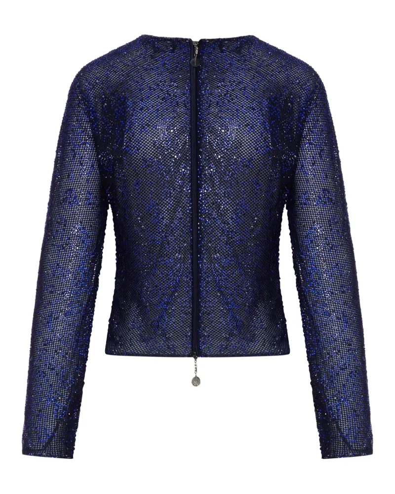 Giorgio Armani Oberteil mit Kristallverzierung - Blau Blau