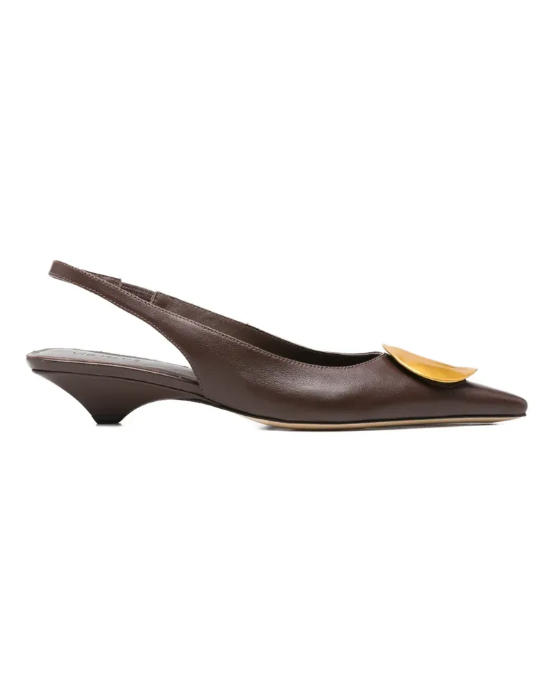 Vic Matié pointed-toe leather pumps - Braun Braun