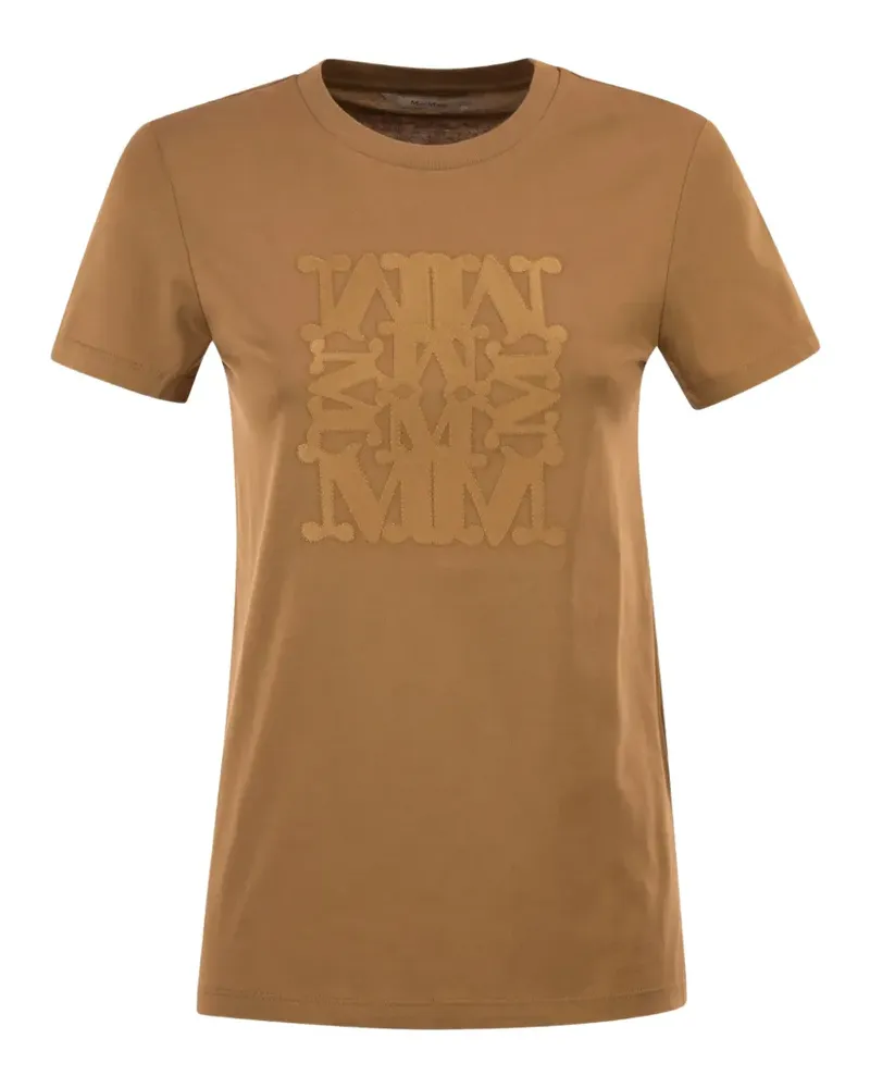 Max Mara T-Shirt mit Logo-Stickerei - Braun Braun
