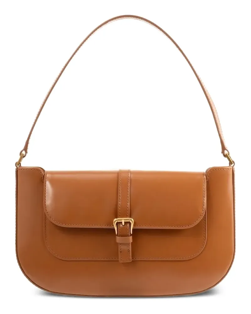 by FAR Miranda Summer Schultertasche aus Lackleder mit Klappe - Braun Braun