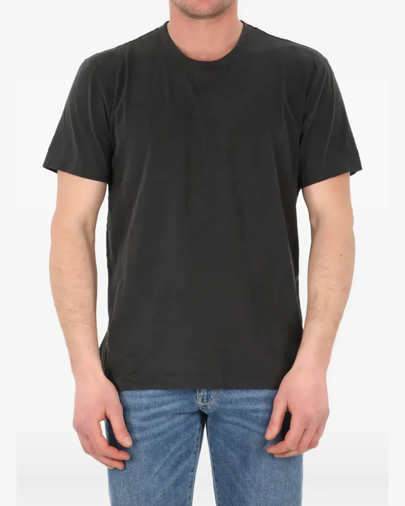James Perse ribbed crew neck T-shirt - Schwarz Schwarz
