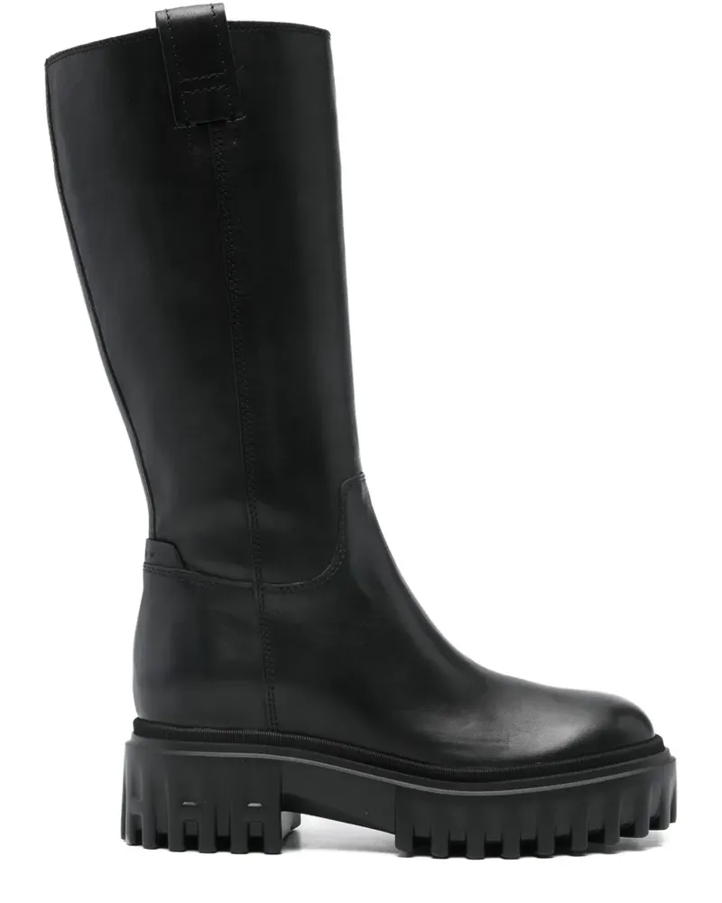 Hogan leather mid-calf boots - Schwarz Schwarz