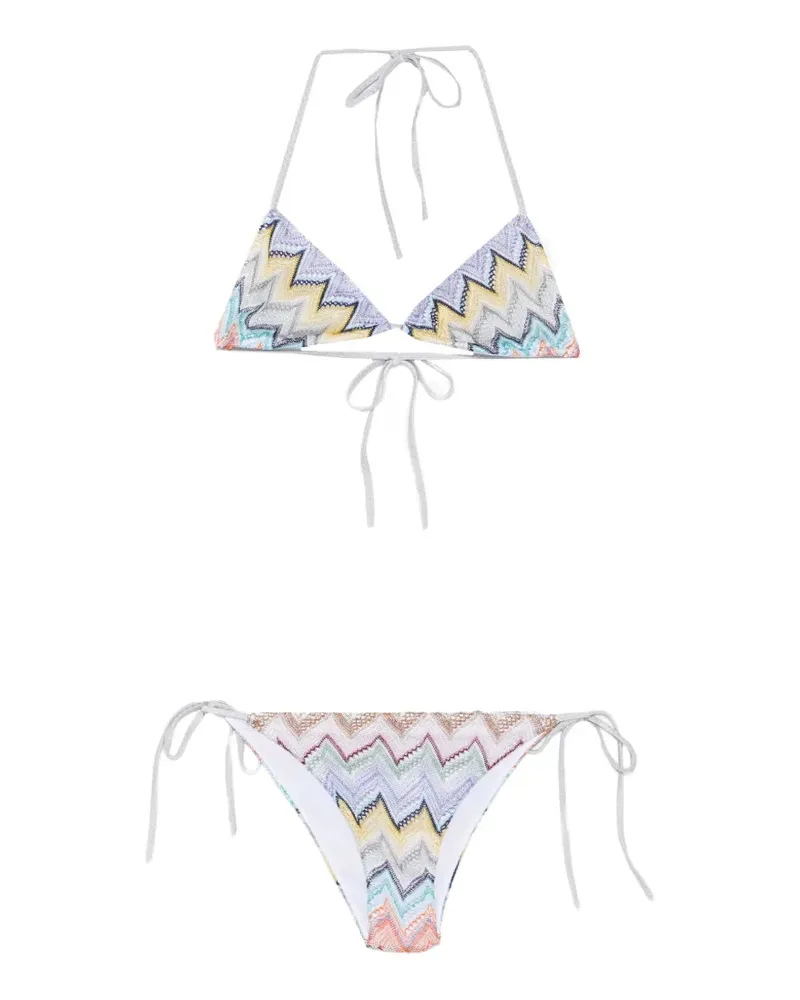 Missoni Triangel-Bikini mit Zickzackmuster - Weiß Weiß