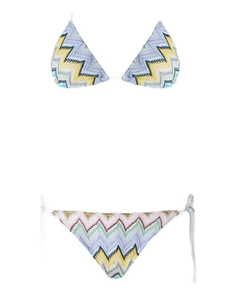 Missoni Triangel-Bikini mit Zickzackmuster - Weiß Weiß