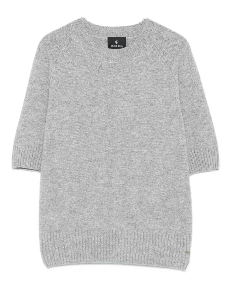Anine Bing Kurzärmeliger Kaschmirpullover - Grau Grau