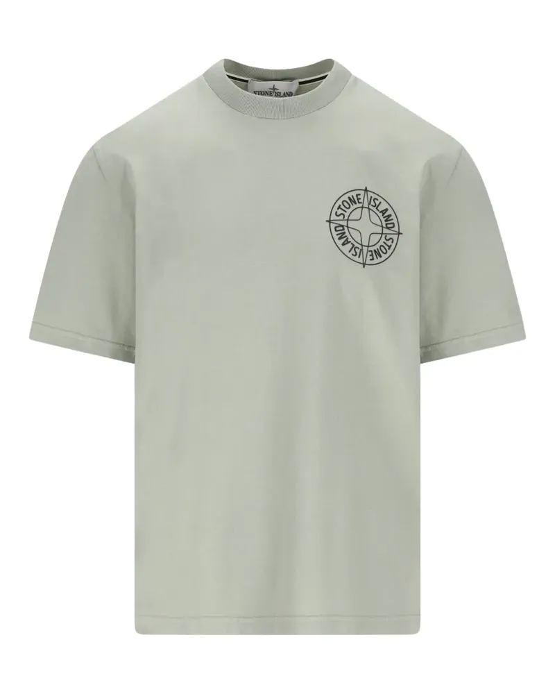 Stone Island T-Shirt mit Logo - Grün Grün