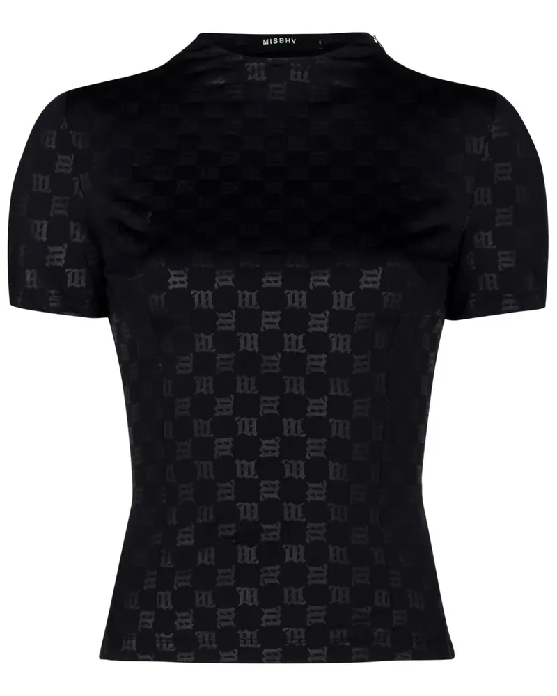 MISBHV T-Shirt mit Monogramm-Print - Schwarz Schwarz
