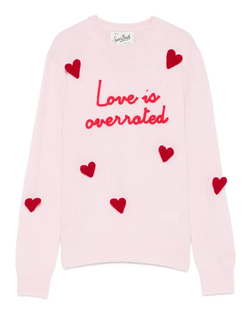 MC2 Saint Barth heart-embroidered sweater - Rosa Rosa