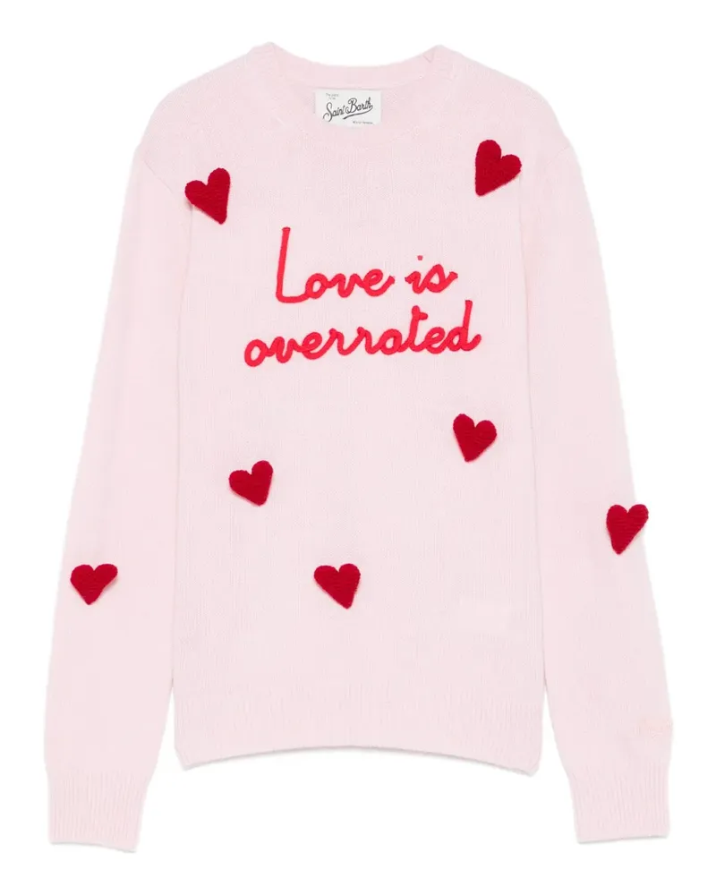 MC2 Saint Barth heart-embroidered sweater - Rosa Rosa