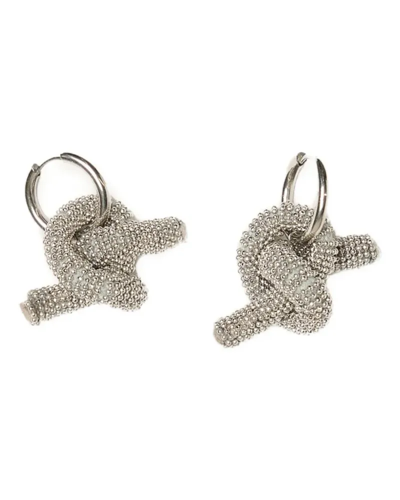 Fabiana Filippi Filo Ohrringe mit Knotendetail und Perlen - Silber Silber