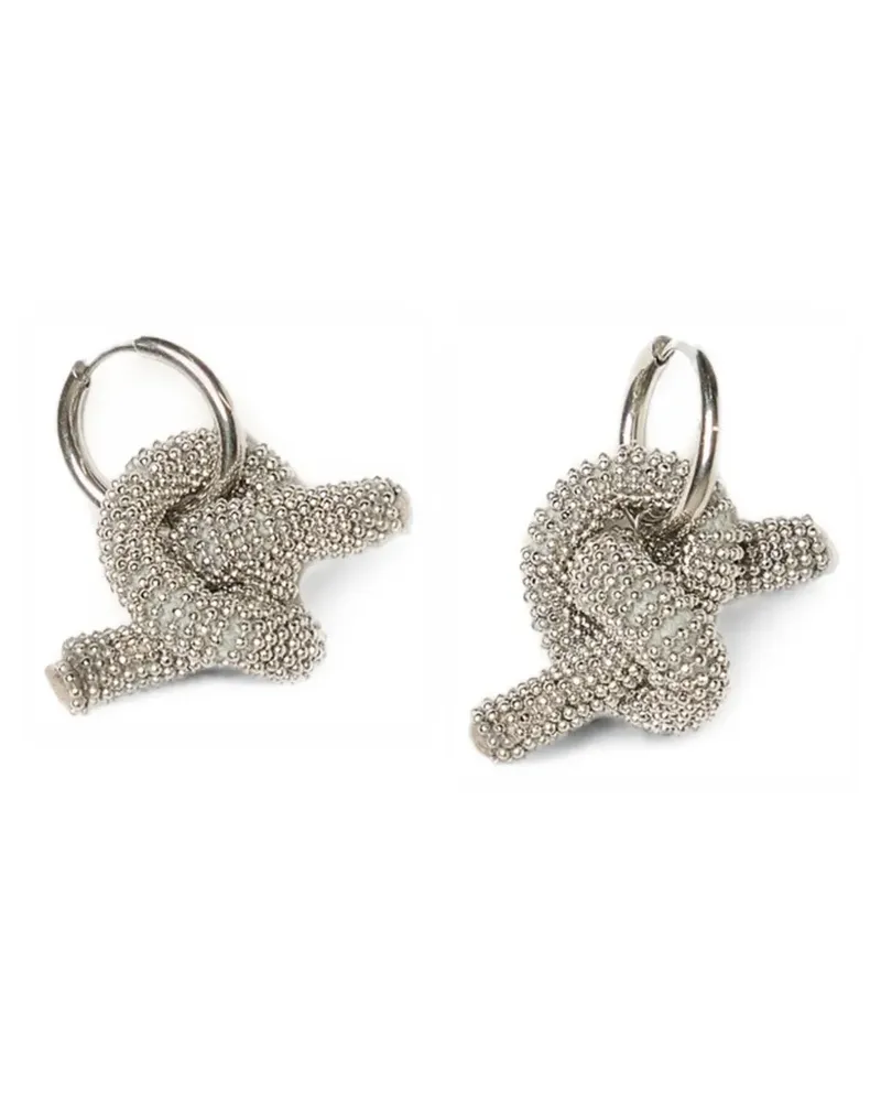 Fabiana Filippi Filo knot-detail beaded-embellished earrings - Silber Silber