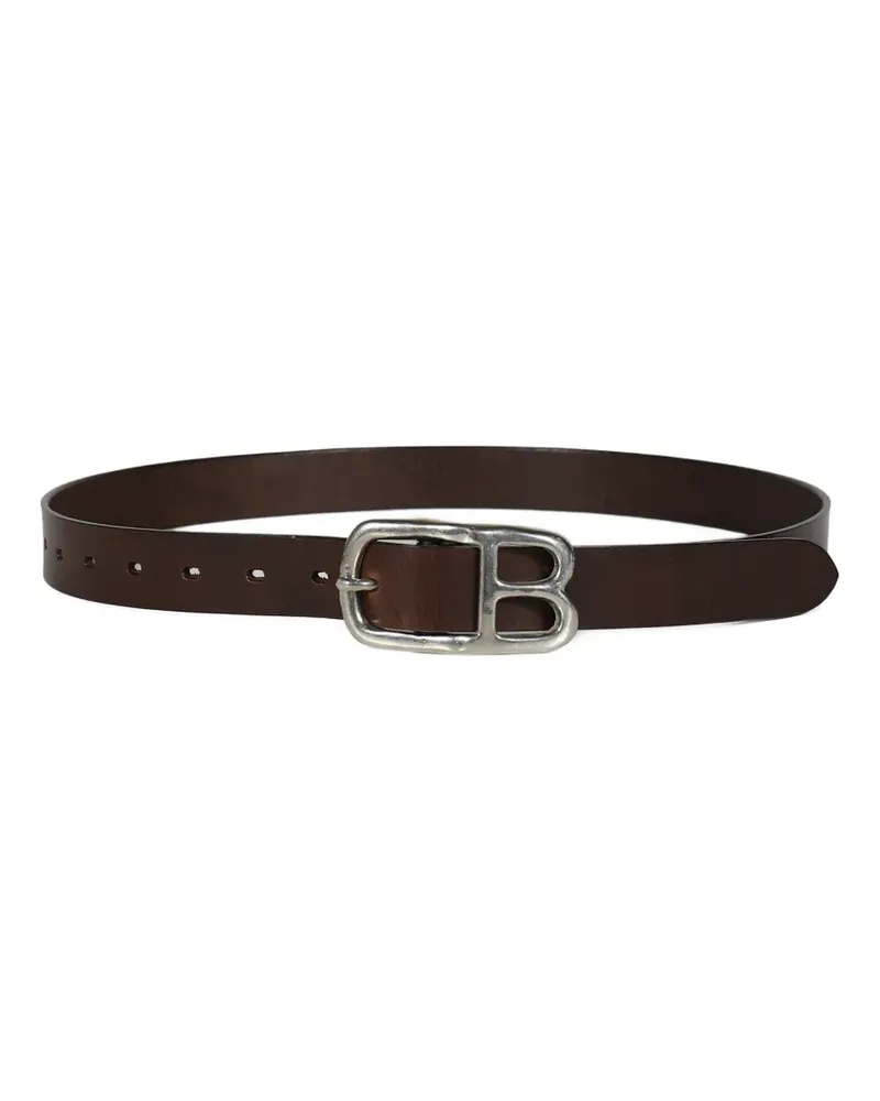 Doublet logo-buckle belt - Braun Braun