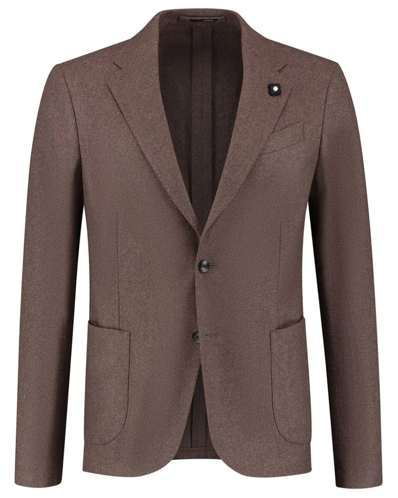 LARDINI Einreihiges Sakko mit Brosche - Braun Braun