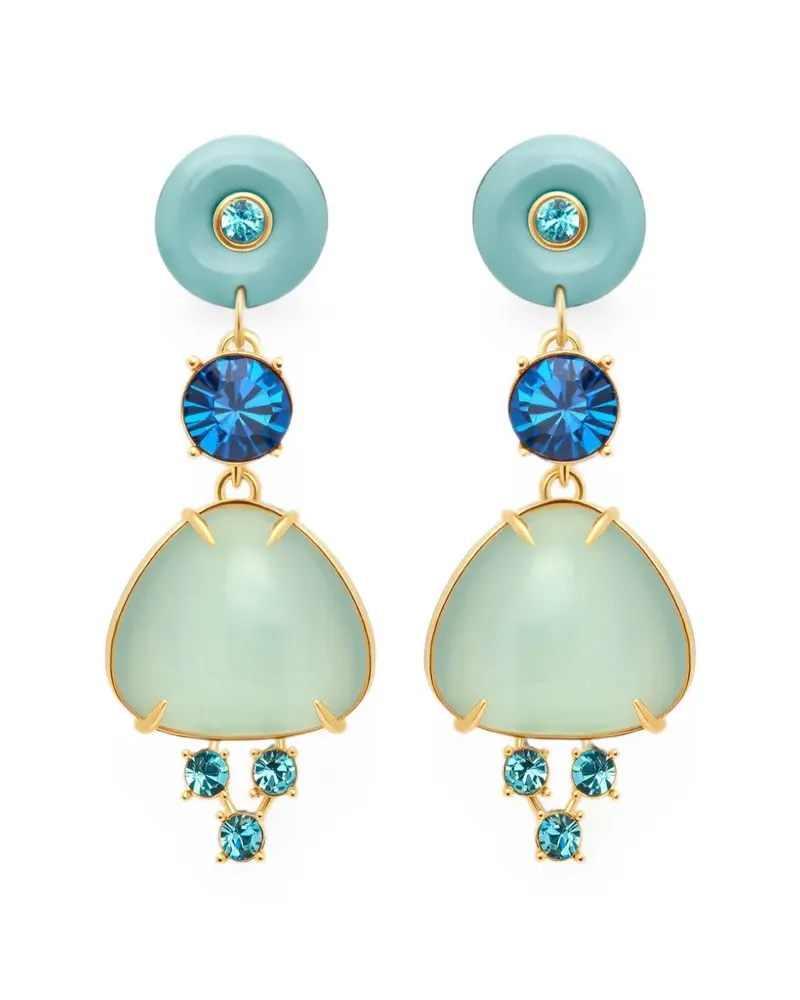 Oscar de la Renta Hängeohrringe mit Cabochon - Gold Gold