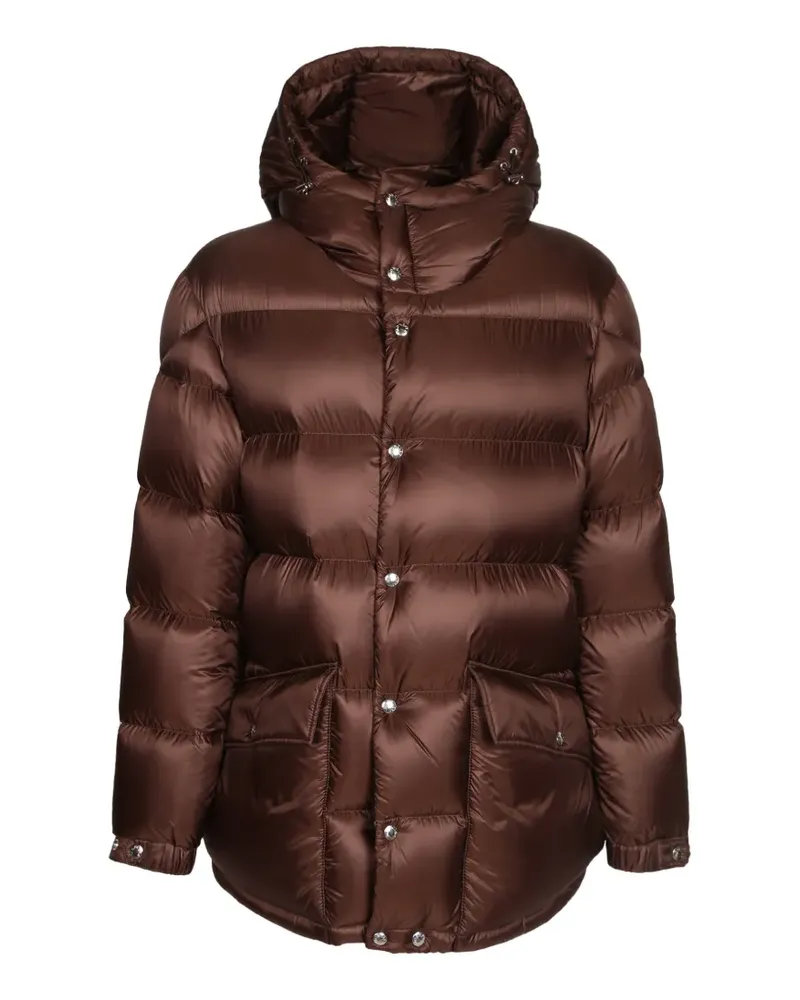 Moncler Gesteppte Kapuzenjacke - Braun Braun