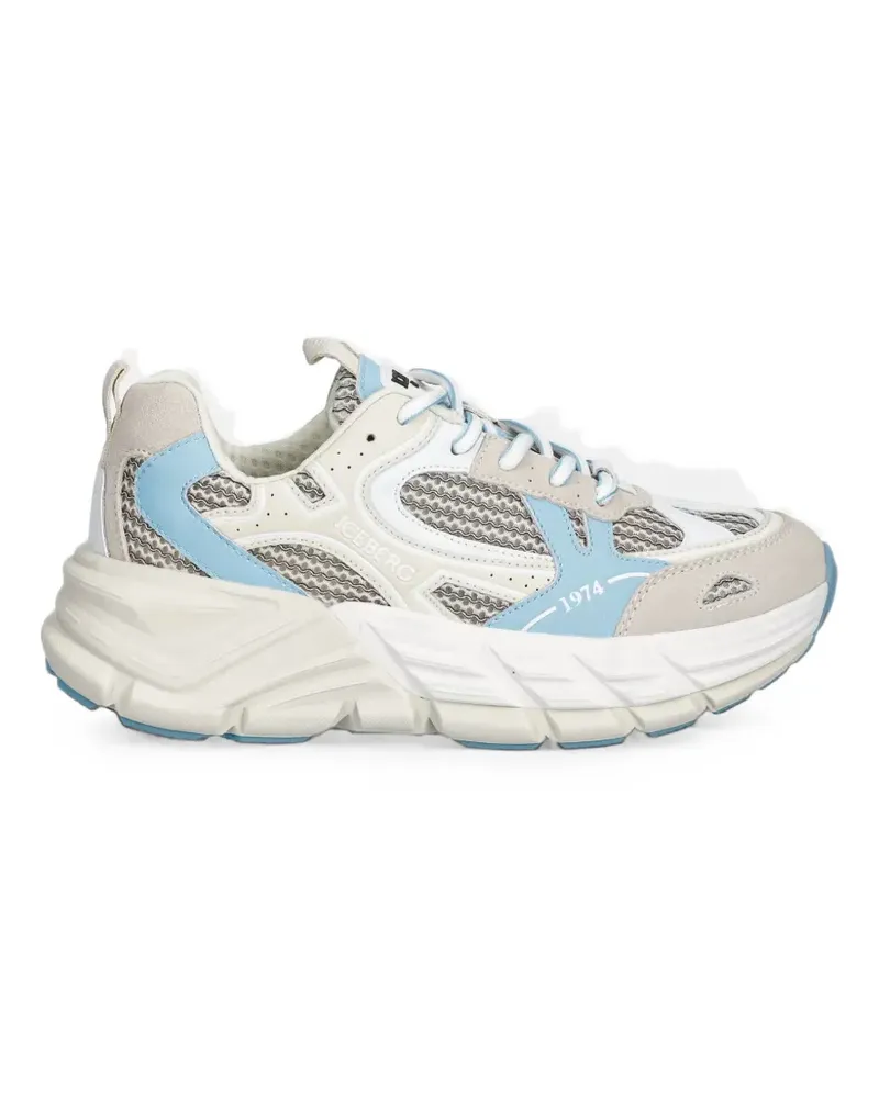 Iceberg ICB-One Sneakers mit Einsätzen - Weiß Weiß