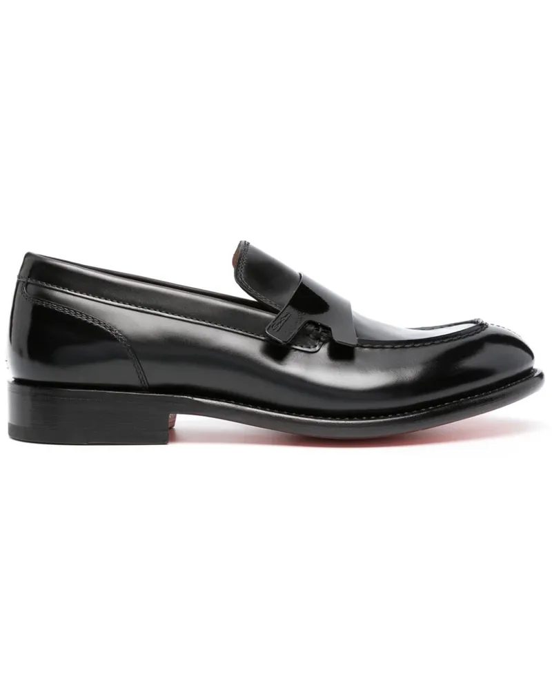 Santoni Moca Penny-Loafer - Schwarz Schwarz